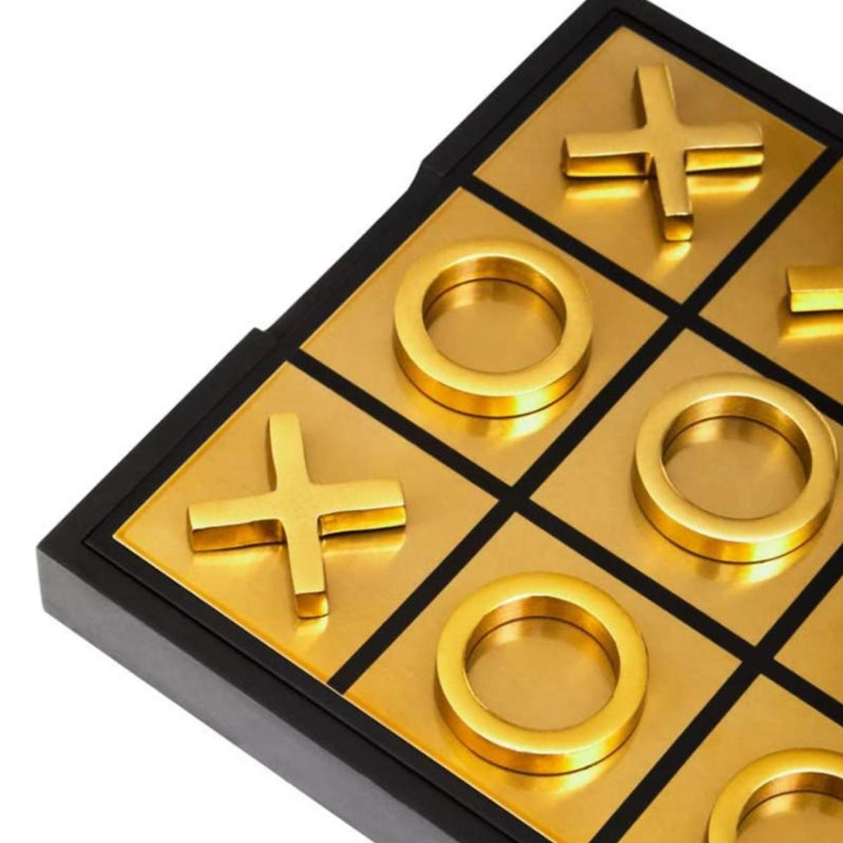 Beaumonde Home Churchill Games Black And Gold Aluminium Noughts and Crosses