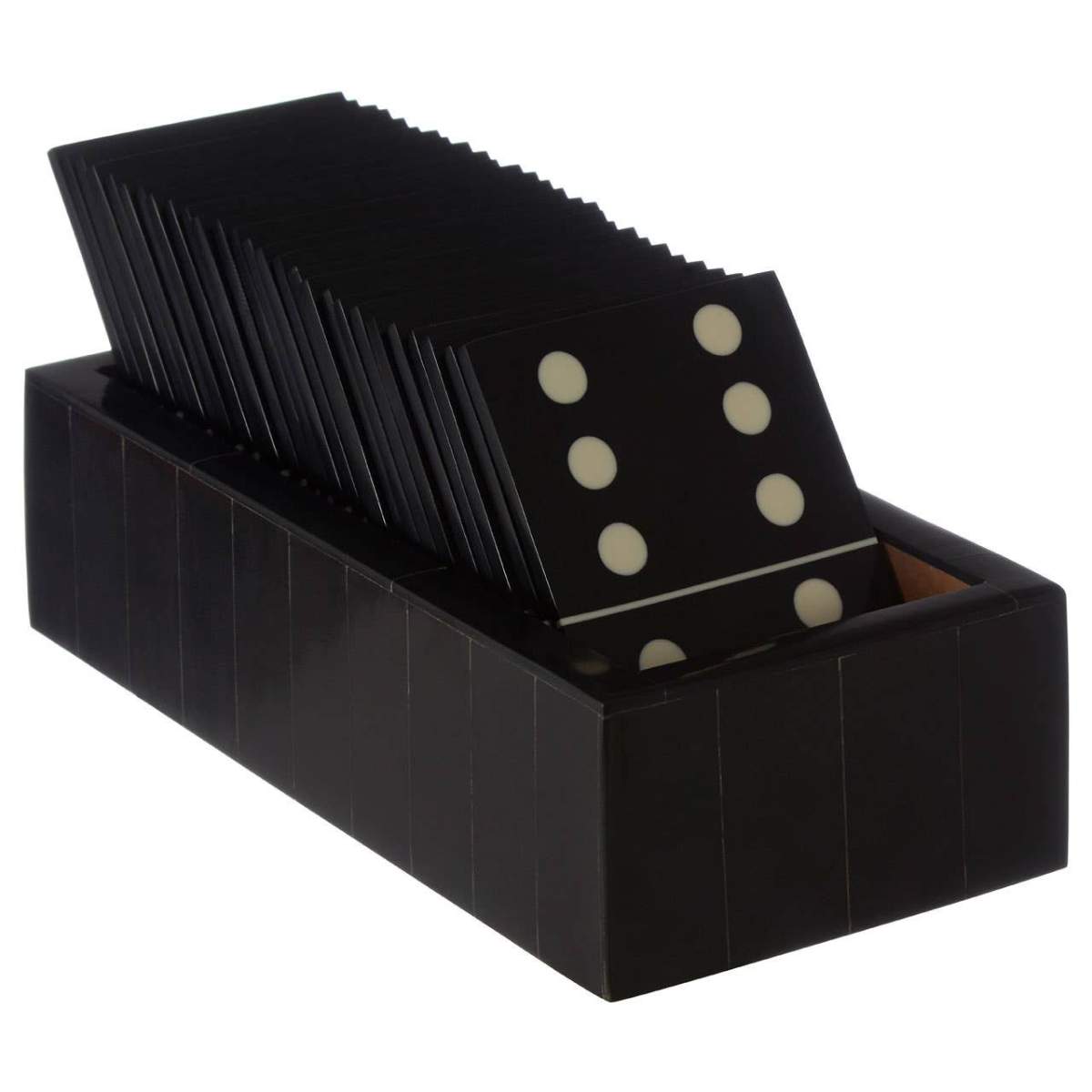 Beaumonde Home Churchill Games Black Domino Set with Black Dominoes