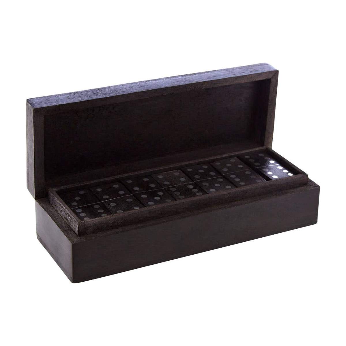 Beaumonde Home Churchill Games Black Mango Wood Domino Set