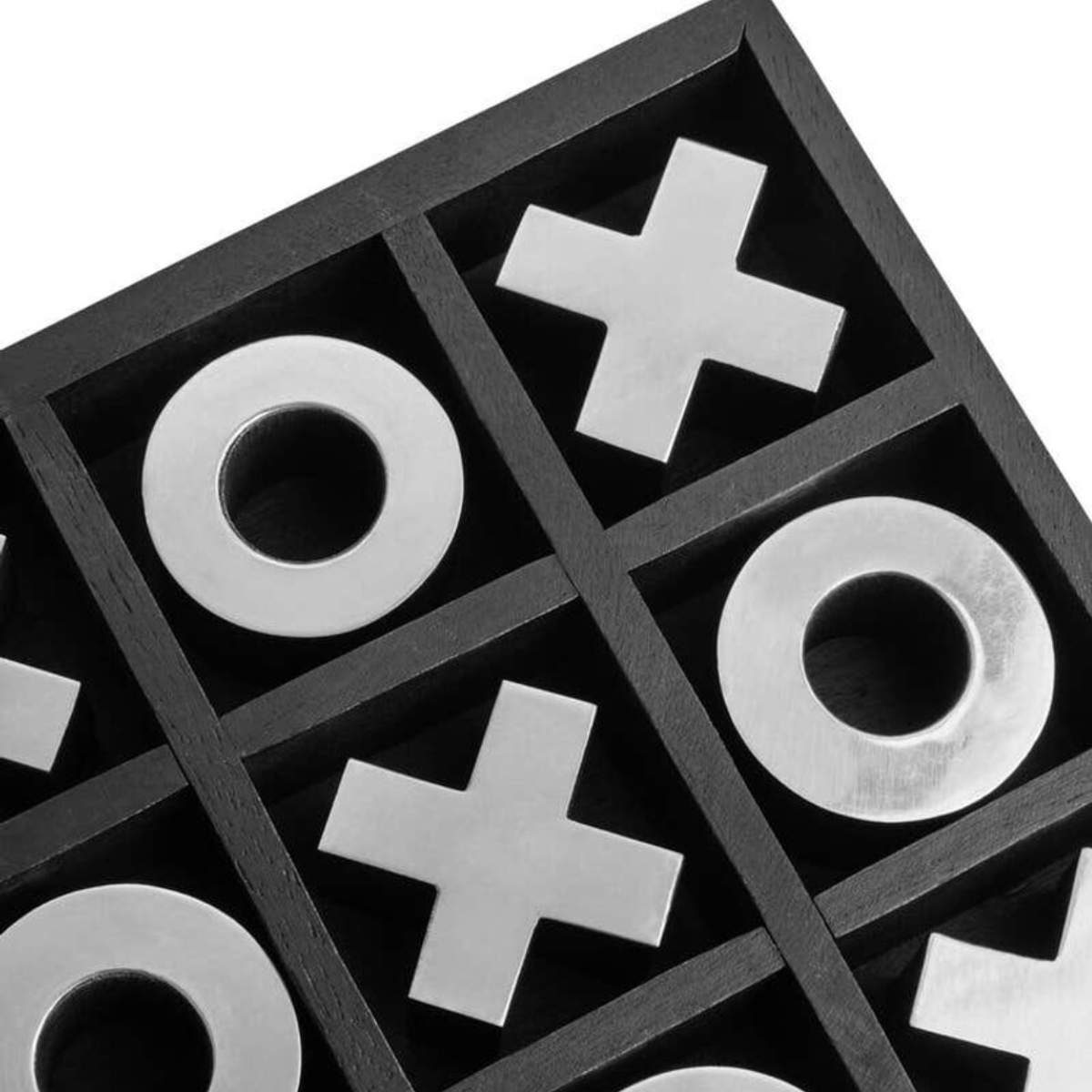 Beaumonde Home Churchill Games Black Mango Wood Noughts and Crosses