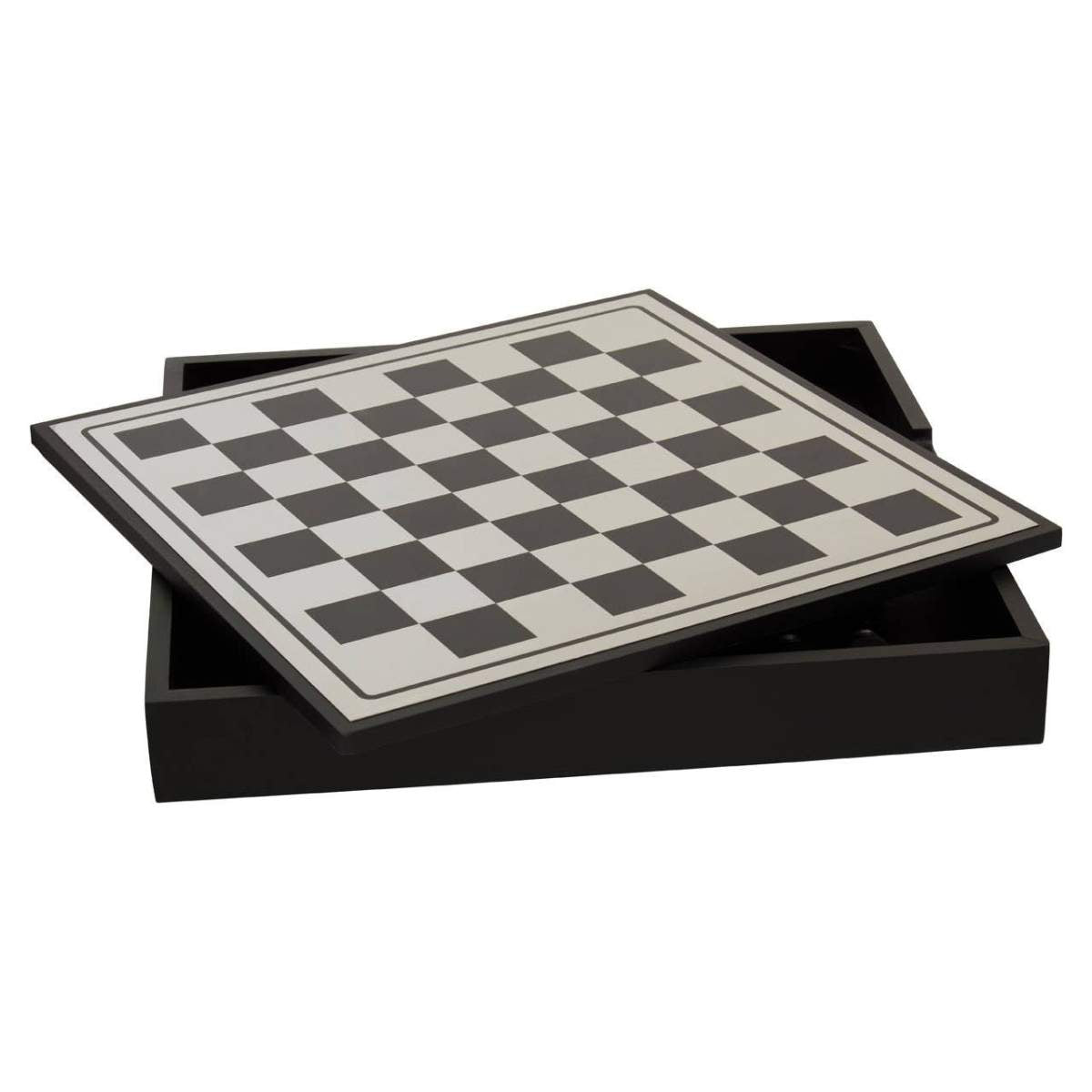 Beaumonde Home Churchill Games Black and Silver Chess Set