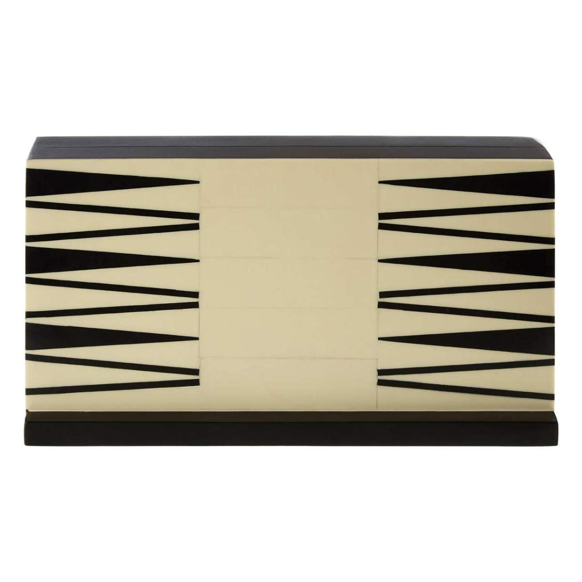 Beaumonde Home Churchill Games Black and White Foldable Backgammon Set