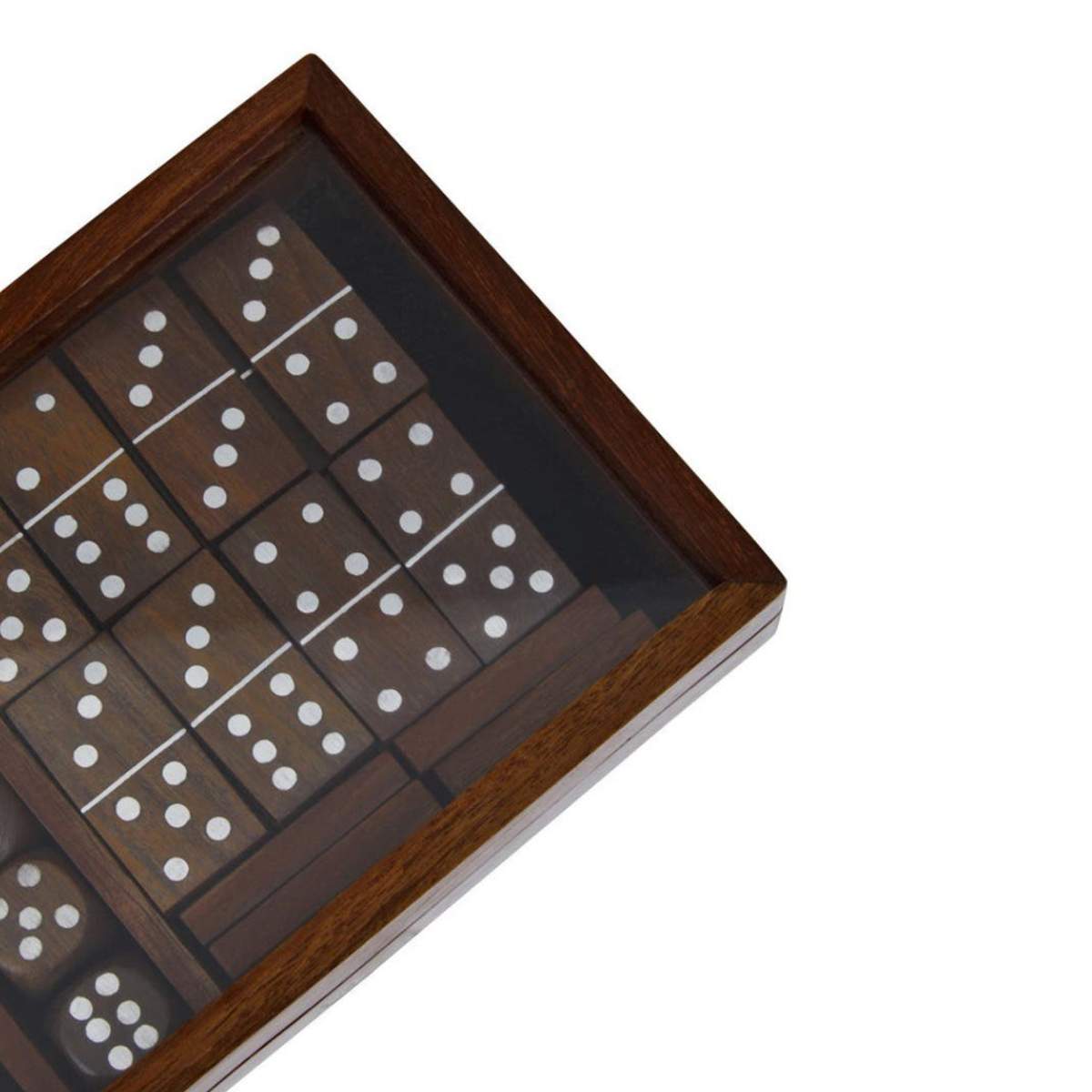 Beaumonde Home Churchill Games Brown Sheesham Wood Multi Game Set