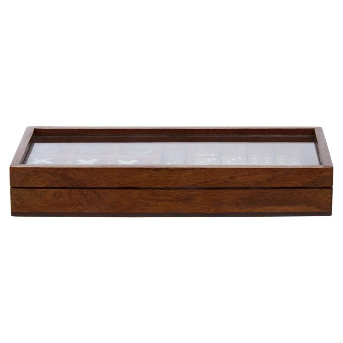 Beaumonde Home Churchill Games Brown Sheesham Wood Multi Game Set