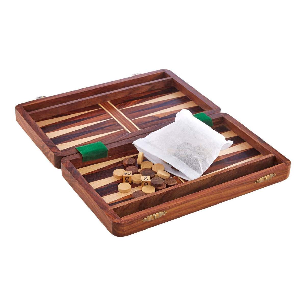 Beaumonde Home Churchill Games Brown Wood Backgammon Game