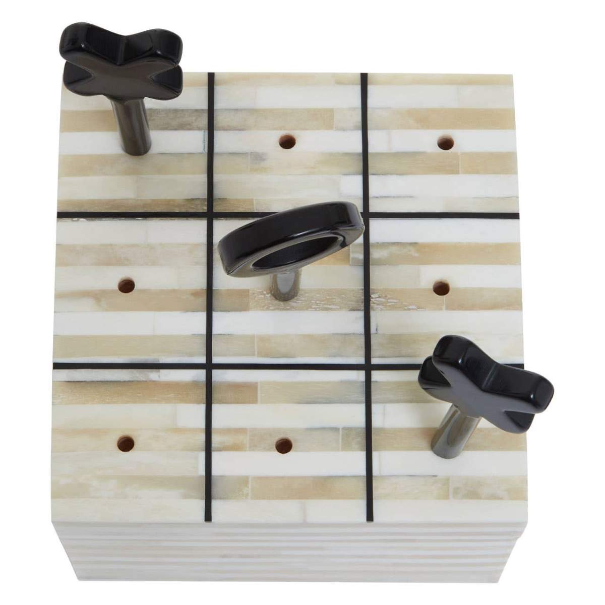 Beaumonde Home Churchill Games Cream and Black Bone Noughts & Crosses