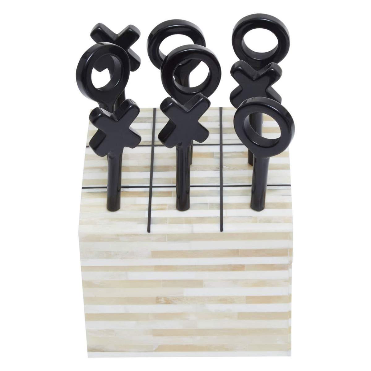 Beaumonde Home Churchill Games Cream and Black Bone Noughts & Crosses