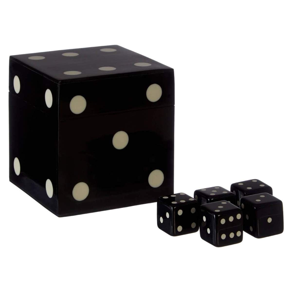 Beaumonde Home Churchill Games Dice Box with 5 Dice