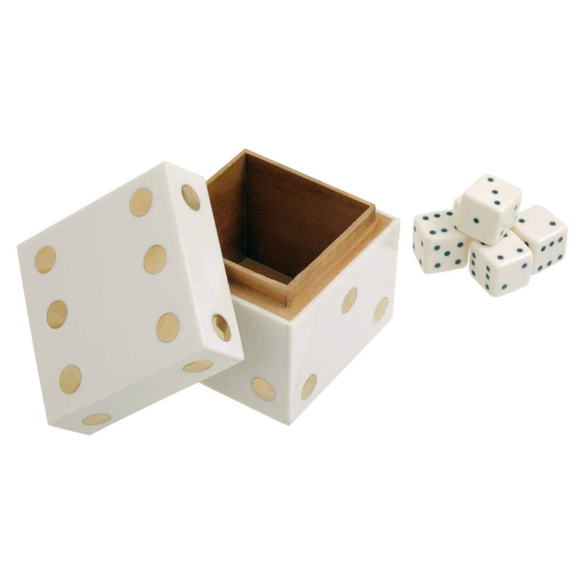 Beaumonde Home Churchill Games Dice Box with Five Dice