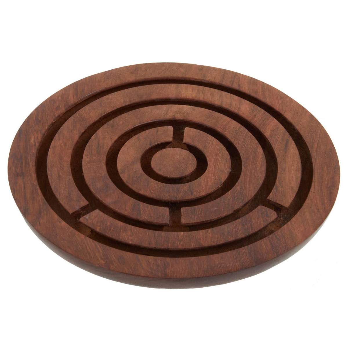 Beaumonde Home Churchill Games Round Sheesham Wood Labyrinth