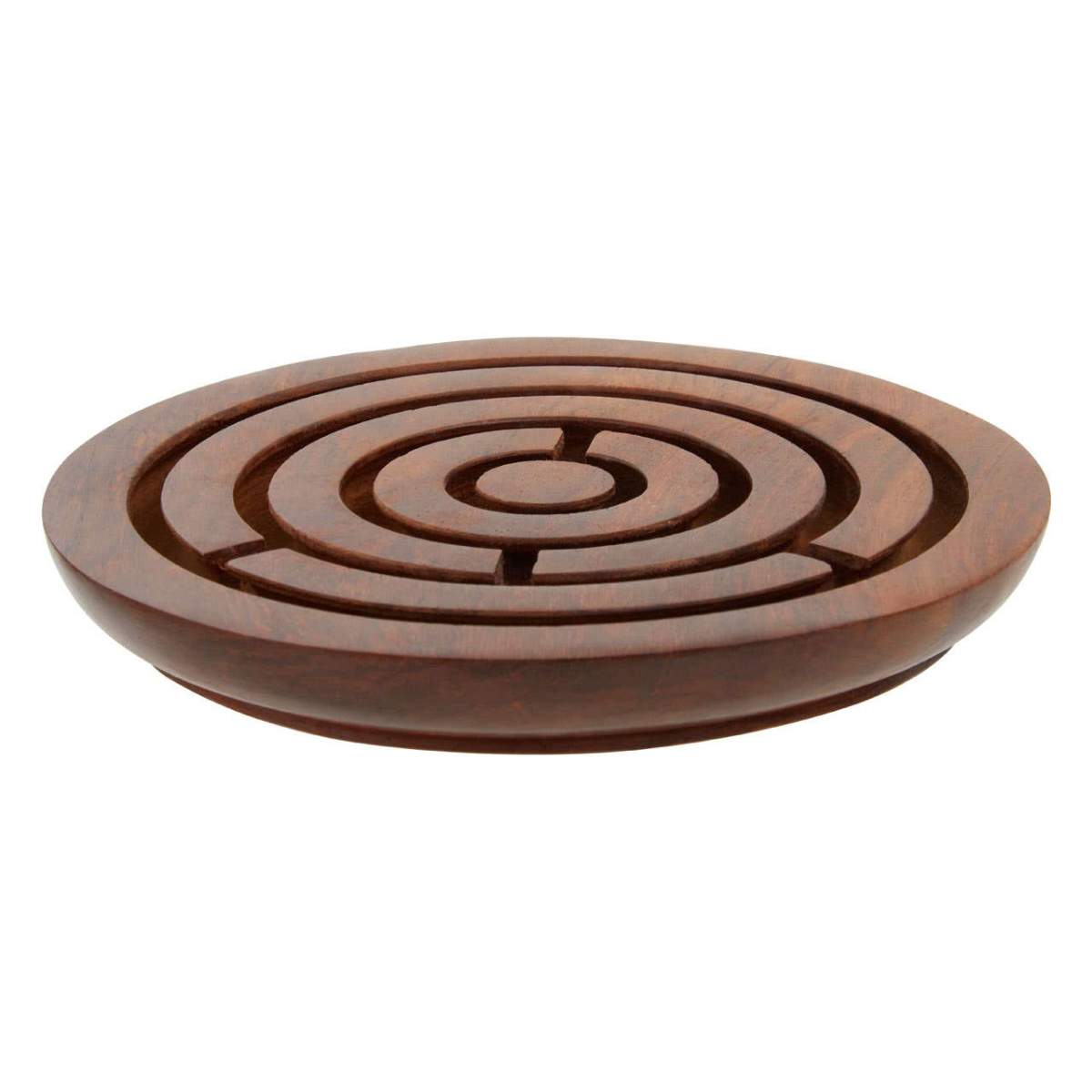 Beaumonde Home Churchill Games Round Sheesham Wood Labyrinth