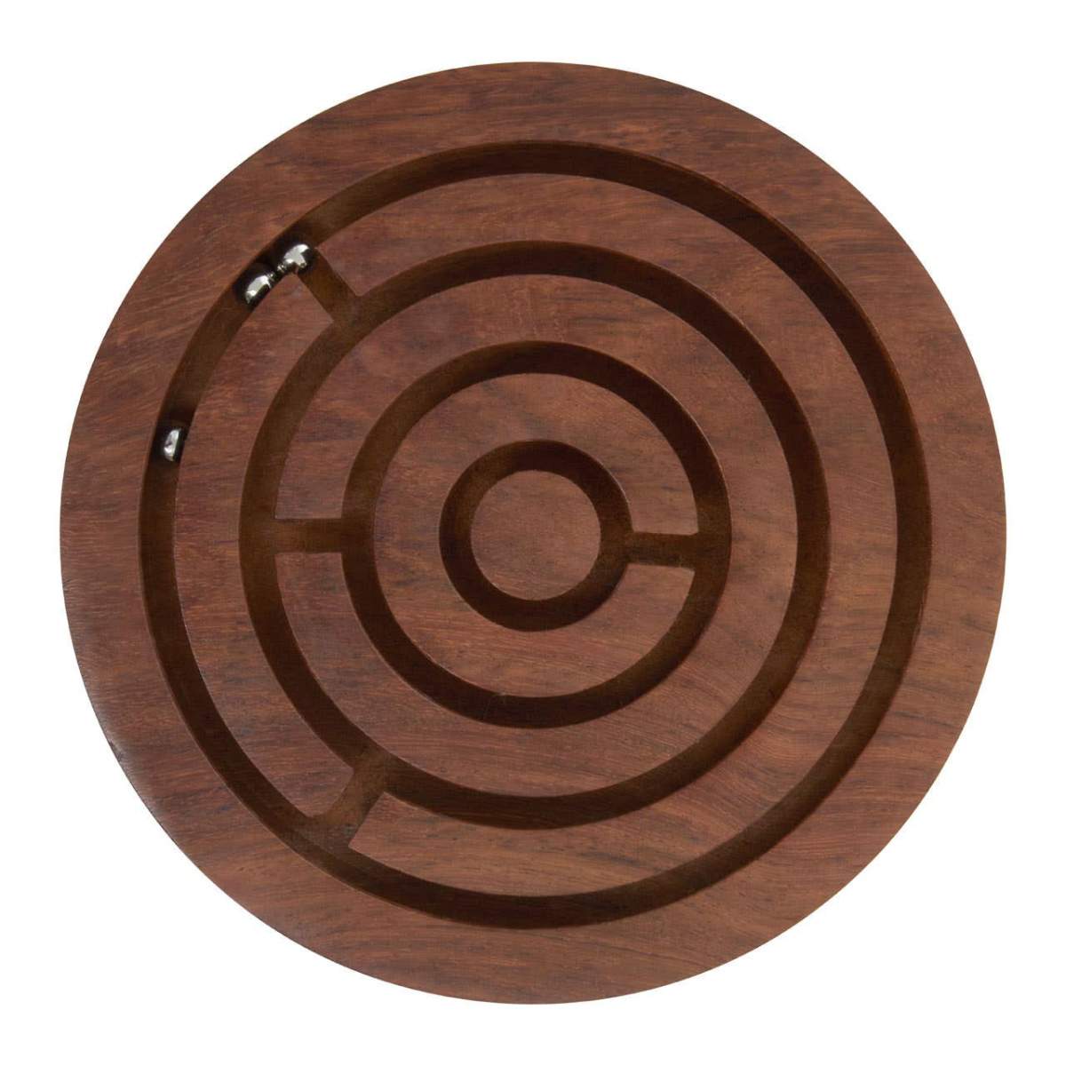 Beaumonde Home Churchill Games Round Sheesham Wood Labyrinth