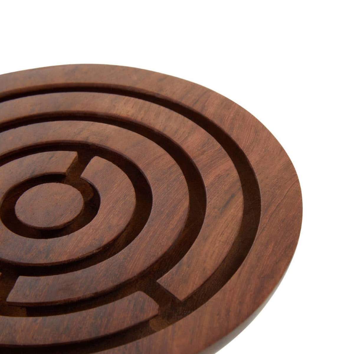 Beaumonde Home Churchill Games Round Sheesham Wood Labyrinth
