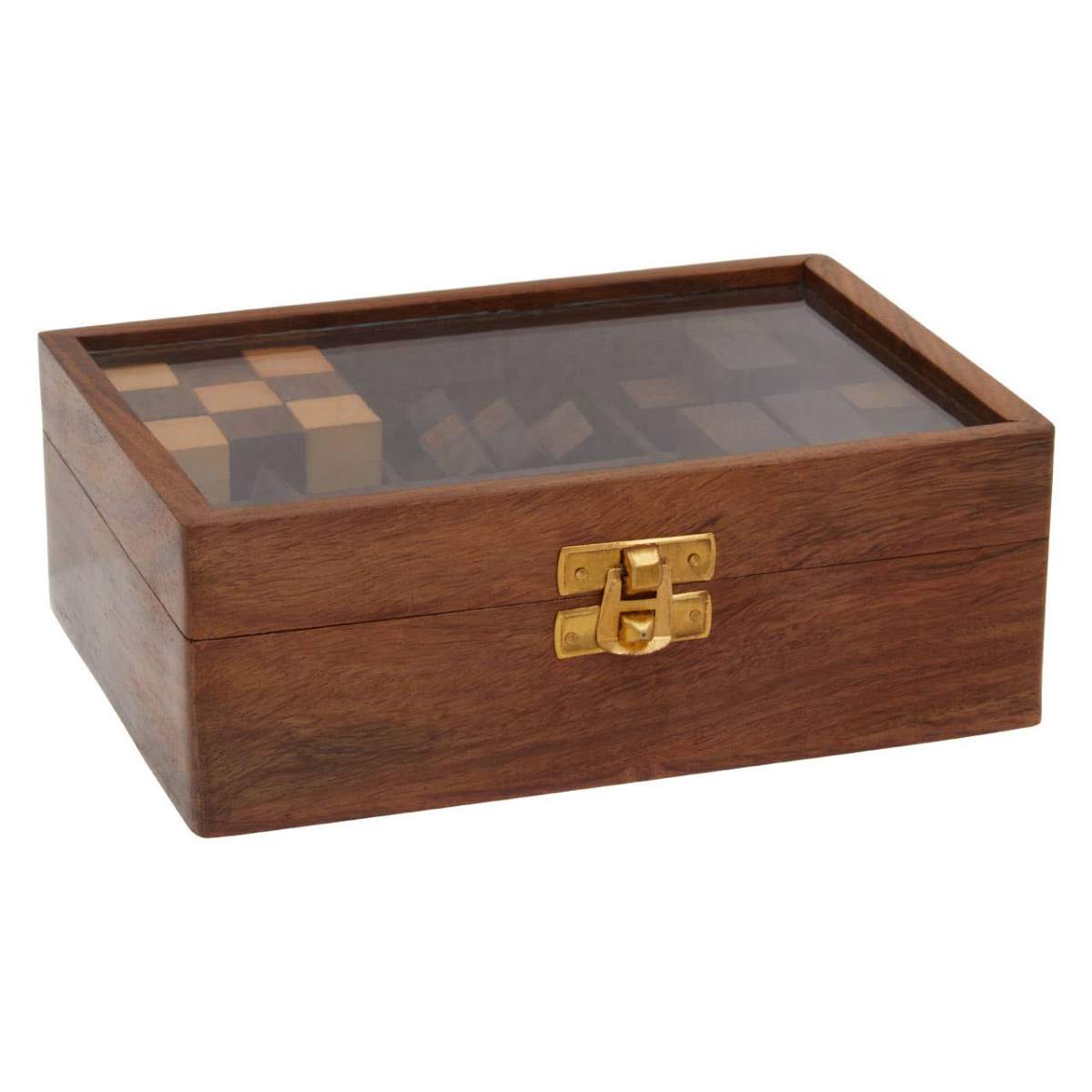 Beaumonde Home Churchill Games Sheesham Wood 6 Piece 3D Puzzle Set