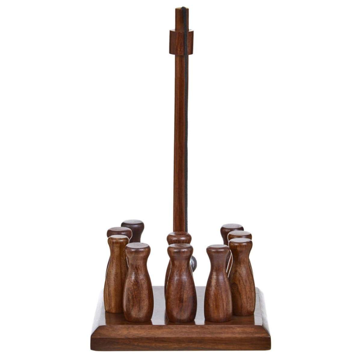 Beaumonde Home Churchill Games Sheesham Wood Bar Skittle Set