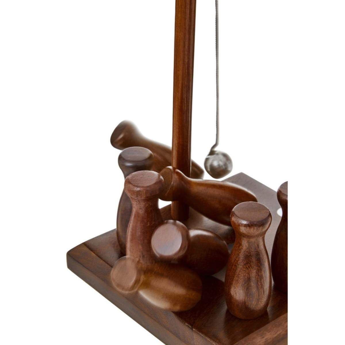 Beaumonde Home Churchill Games Sheesham Wood Bar Skittle Set