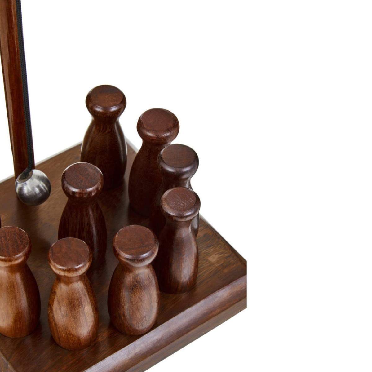 Beaumonde Home Churchill Games Sheesham Wood Bar Skittle Set
