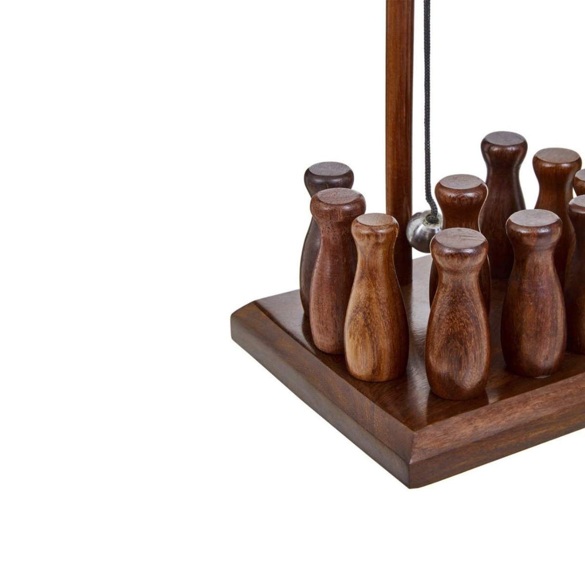 Beaumonde Home Churchill Games Sheesham Wood Bar Skittle Set