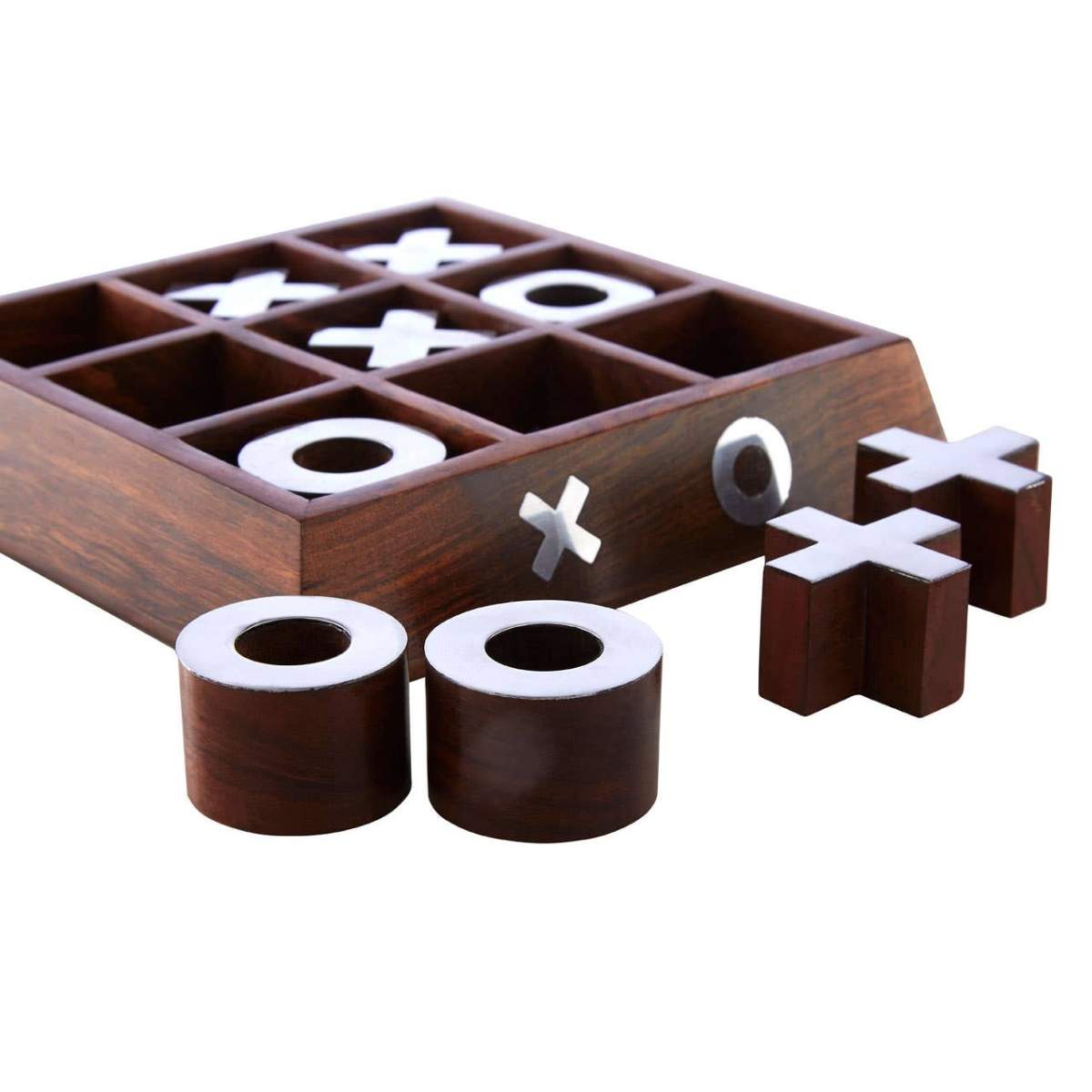 Beaumonde Home Churchill Games Sheesham Wood Noughts and Crosses