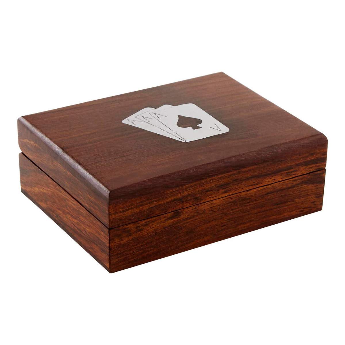 Beaumonde Home Churchill Games Sheesham Wood Playing Card Box