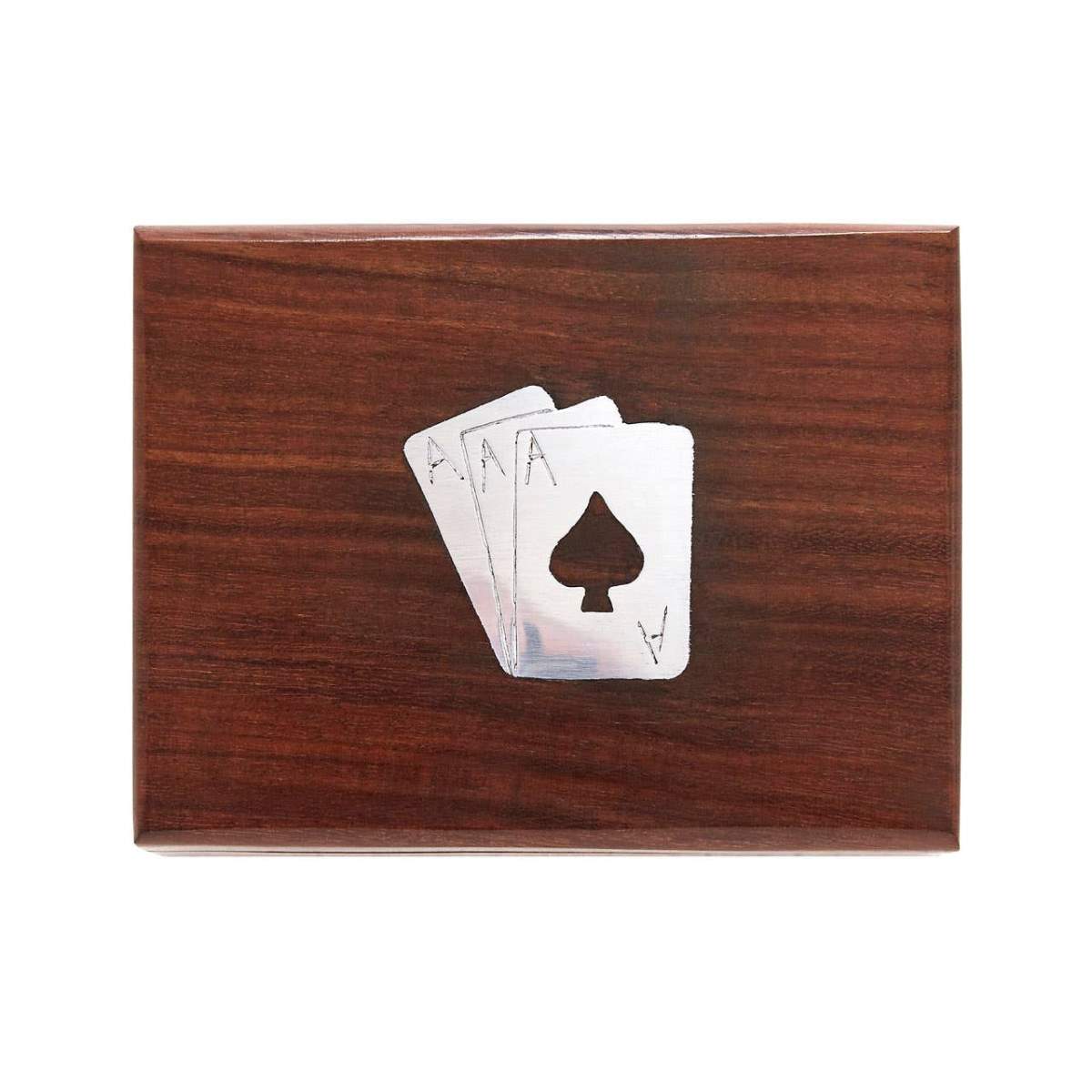 Beaumonde Home Churchill Games Sheesham Wood Playing Card Box