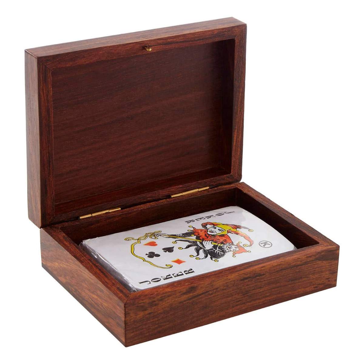 Beaumonde Home Churchill Games Sheesham Wood Playing Card Box