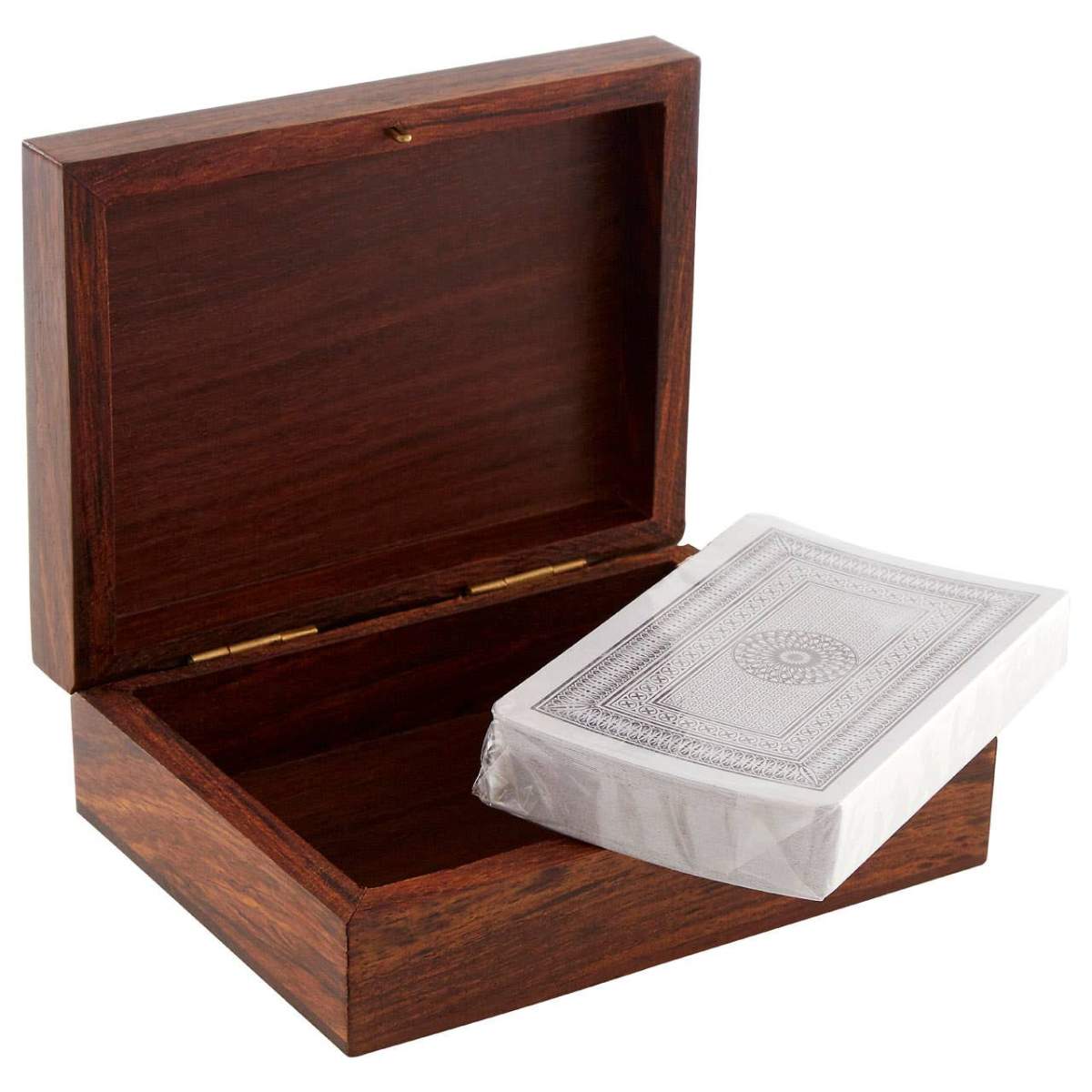 Beaumonde Home Churchill Games Sheesham Wood Playing Card Box