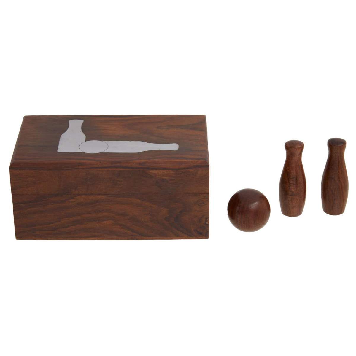 Beaumonde Home Churchill Games Sheesham Wood Skittles Set