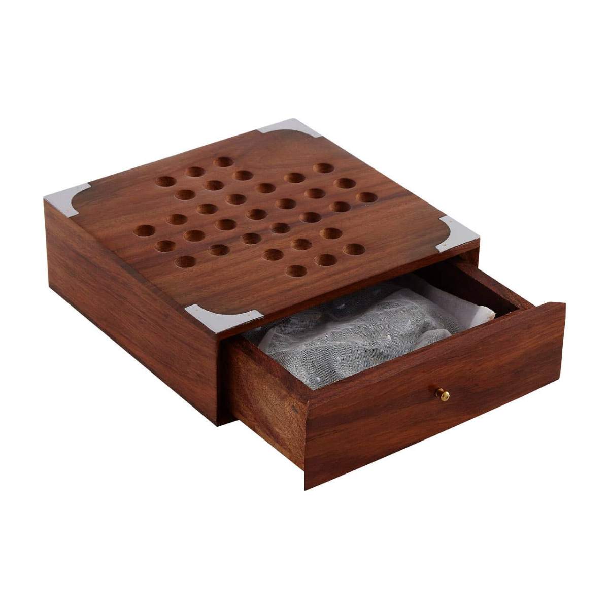 Beaumonde Home Churchill Games Sheesham Wood Solitaire Game