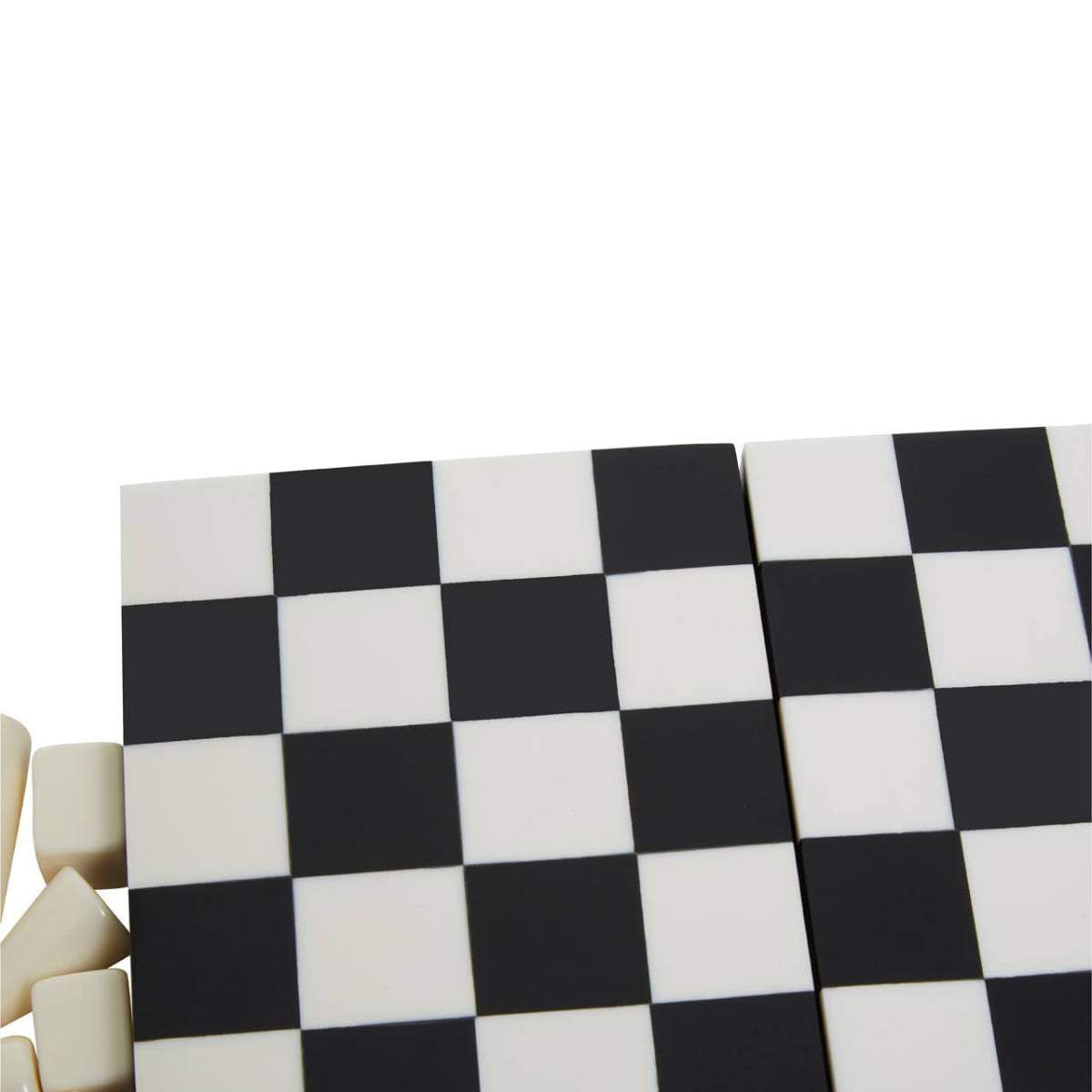 Beaumonde Home Churchill Games Small Black and White Foldable Chess Set