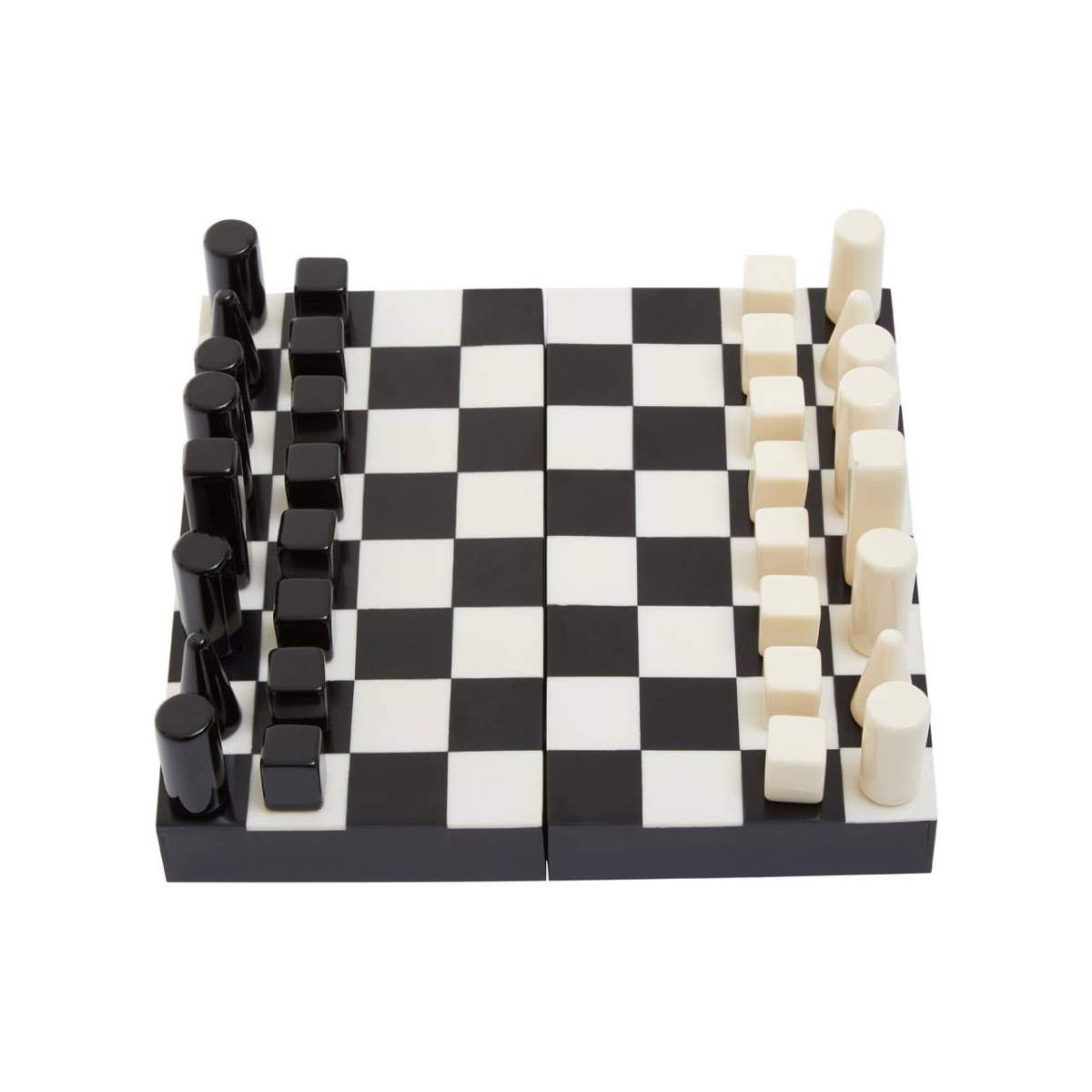 Beaumonde Home Churchill Games Small Black and White Foldable Chess Set
