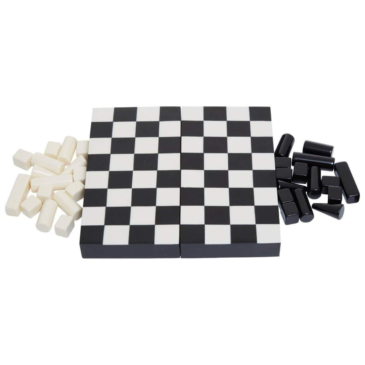 Beaumonde Home Churchill Games Small Black and White Foldable Chess Set
