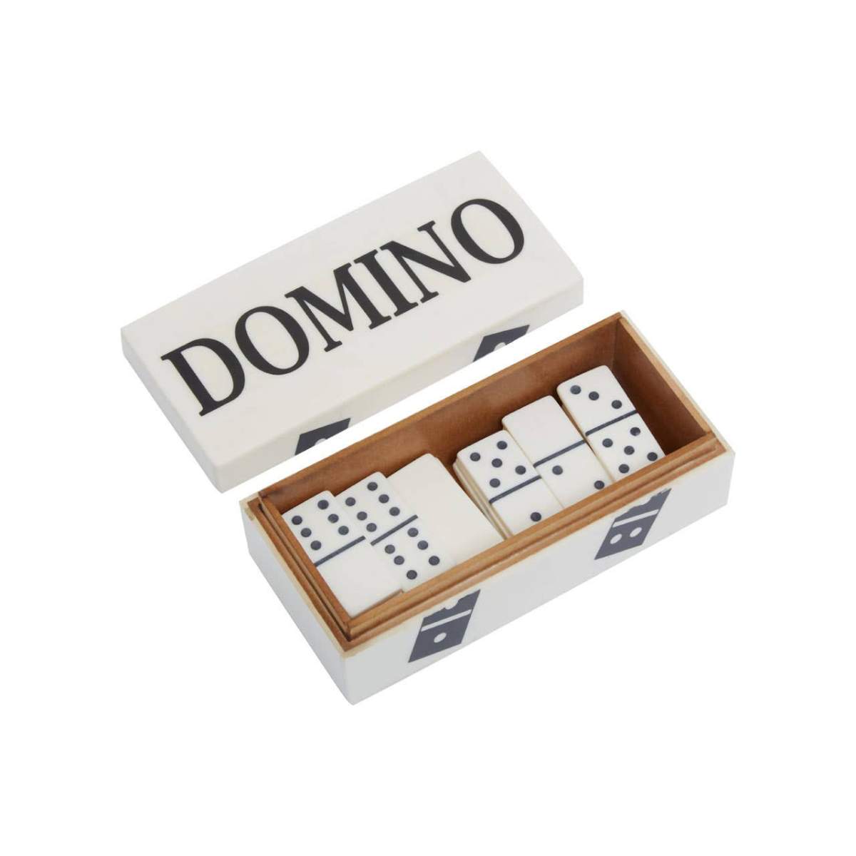 Beaumonde Home Churchill Games White and Black Domino Box
