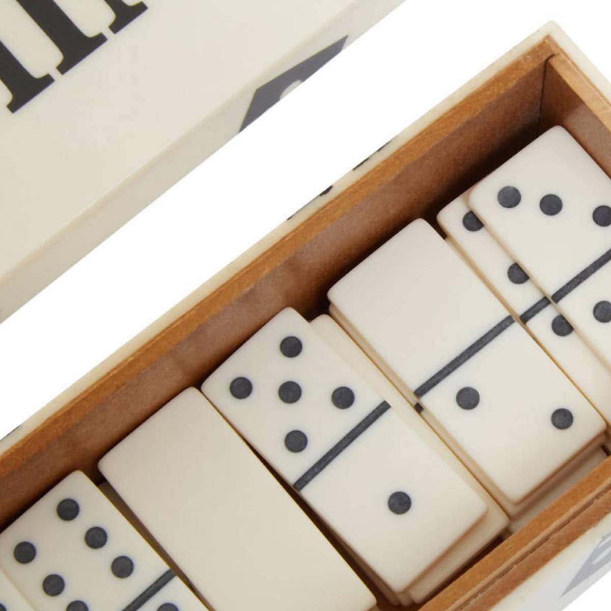 Beaumonde Home Churchill Games White and Black Domino Box