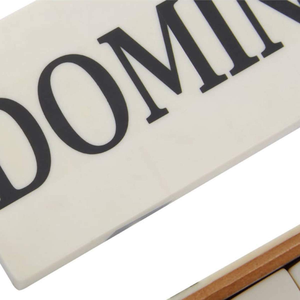 Beaumonde Home Churchill Games White and Black Domino Box
