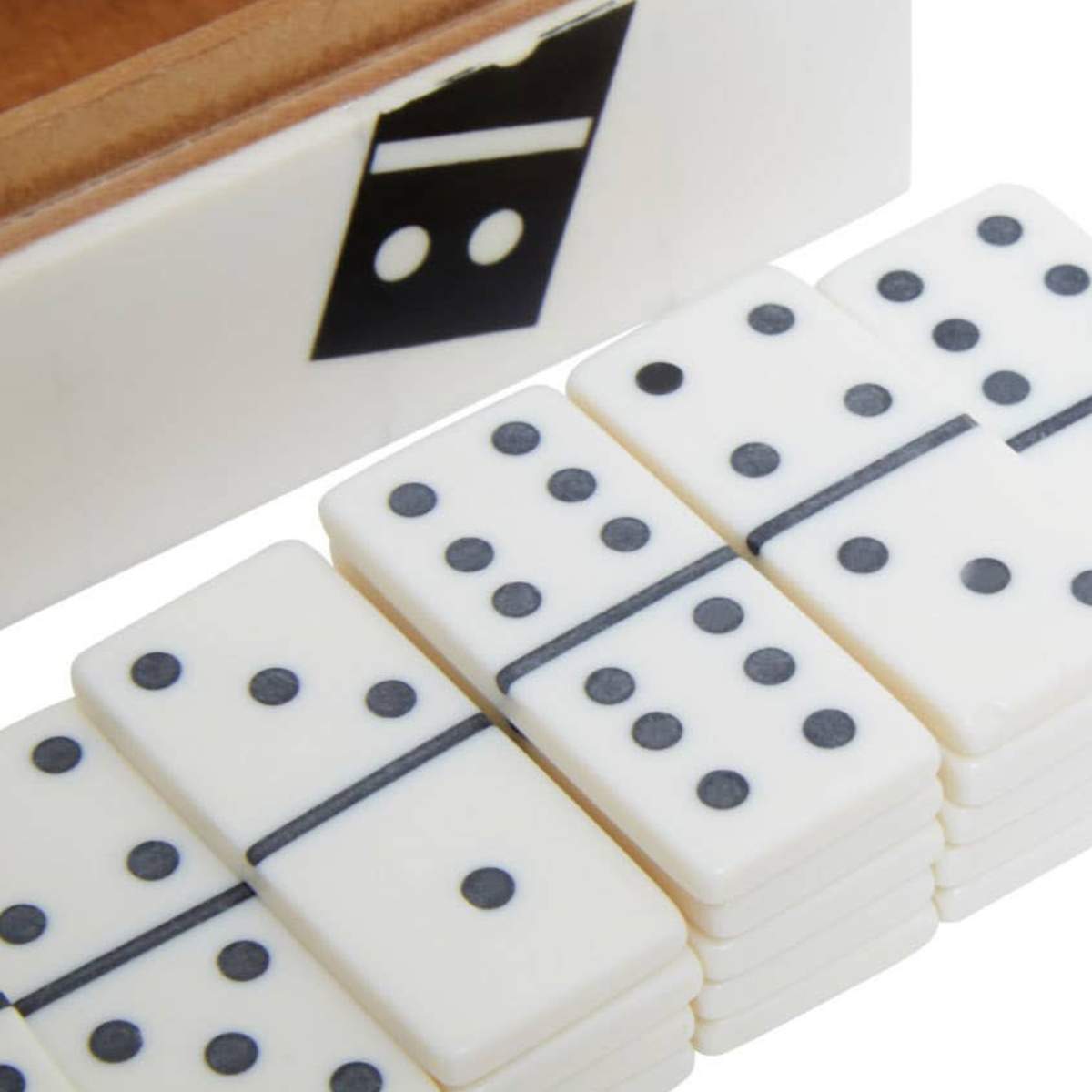 Beaumonde Home Churchill Games White and Black Domino Box