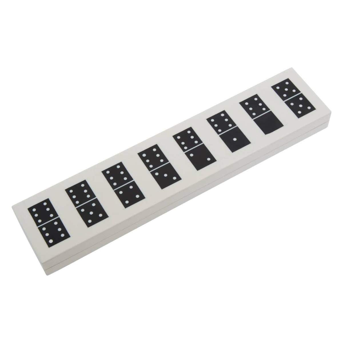 Beaumonde Home Churchill Games White and Black Finish Domino Box