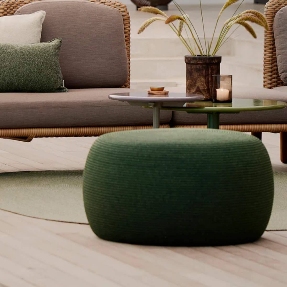 Cane-line Circle Footstool Large