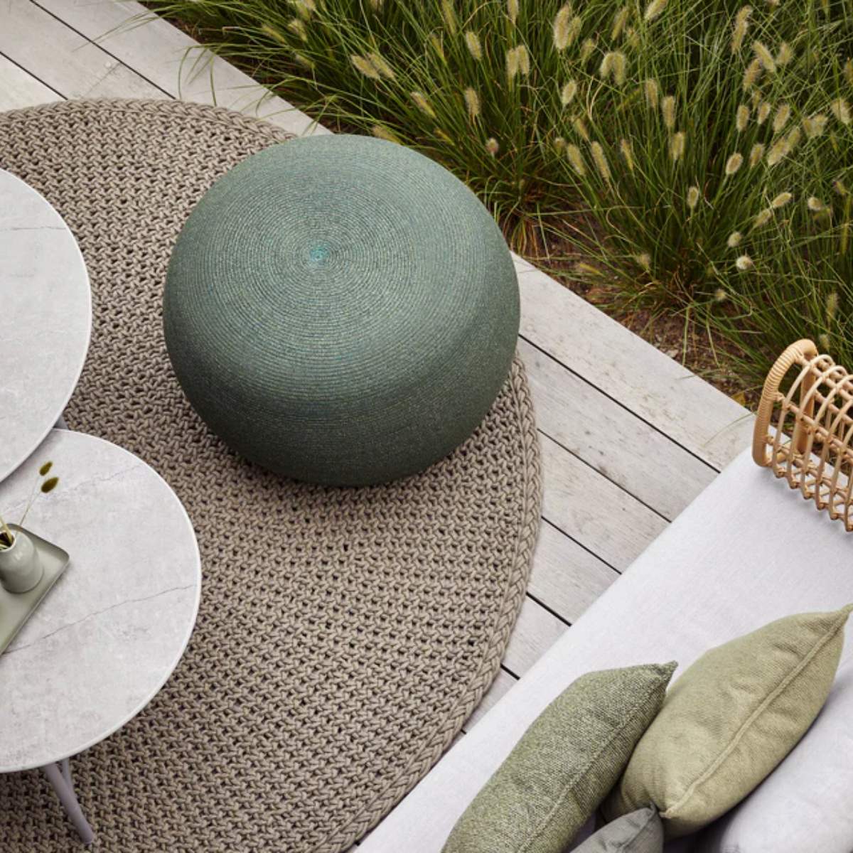 Cane-line Circle Footstool Large