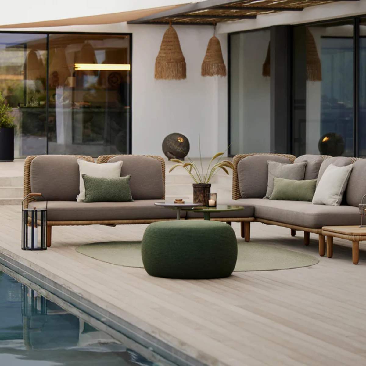 Cane-line Circle Footstool Large