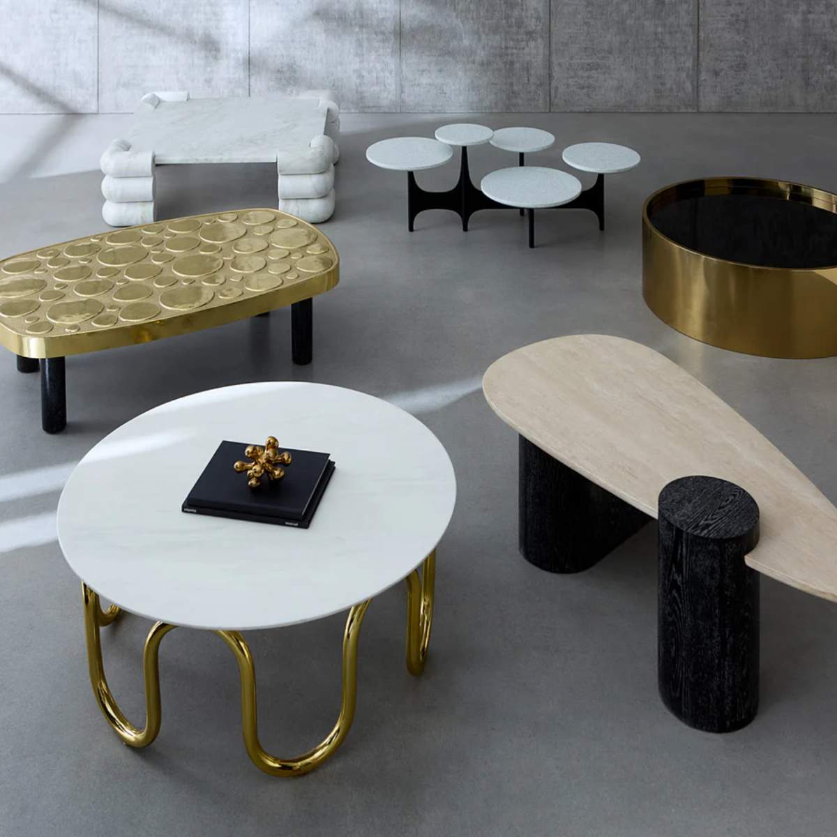 Jonathan Adler Circuit Marble Cocktail Table