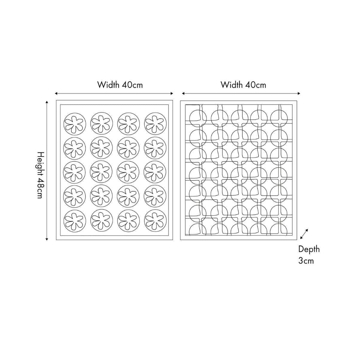 Pacific Lifestyle S/2 Circular Pattern Natural Paper Design Wall Art with Black Frames
