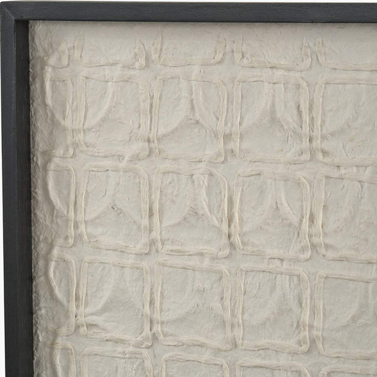 Pacific Lifestyle S/2 Circular Pattern Natural Paper Design Wall Art with Black Frames
