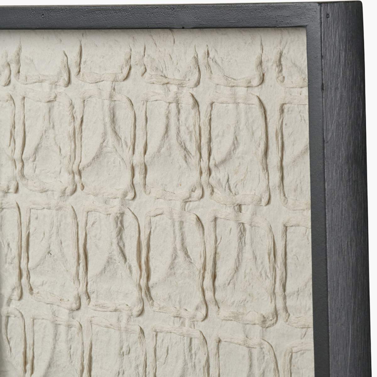 Pacific Lifestyle S/2 Circular Pattern Natural Paper Design Wall Art with Black Frames