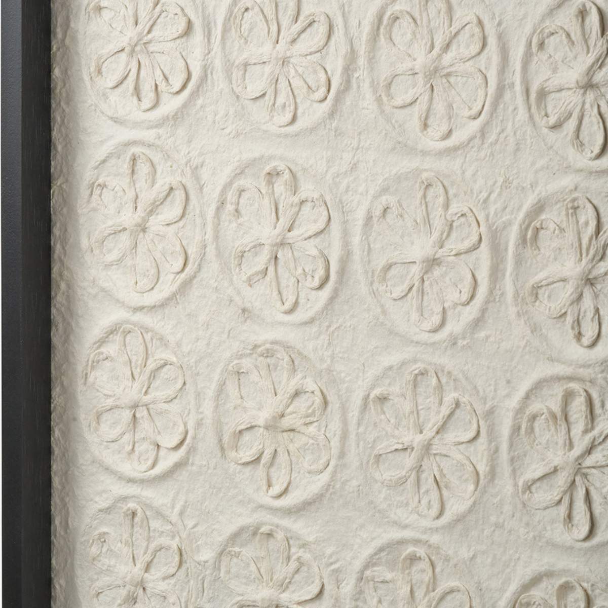 Pacific Lifestyle S/2 Circular Pattern Natural Paper Design Wall Art with Black Frames