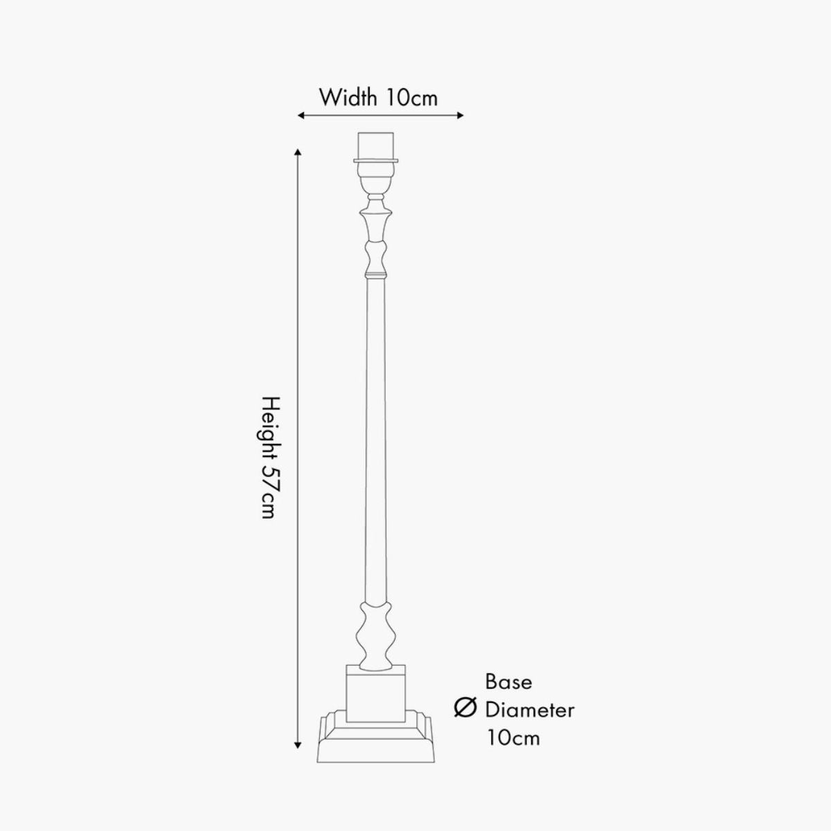 Pacific Lifestyle Claudius Gold Metal Stick Table Lamp Base
