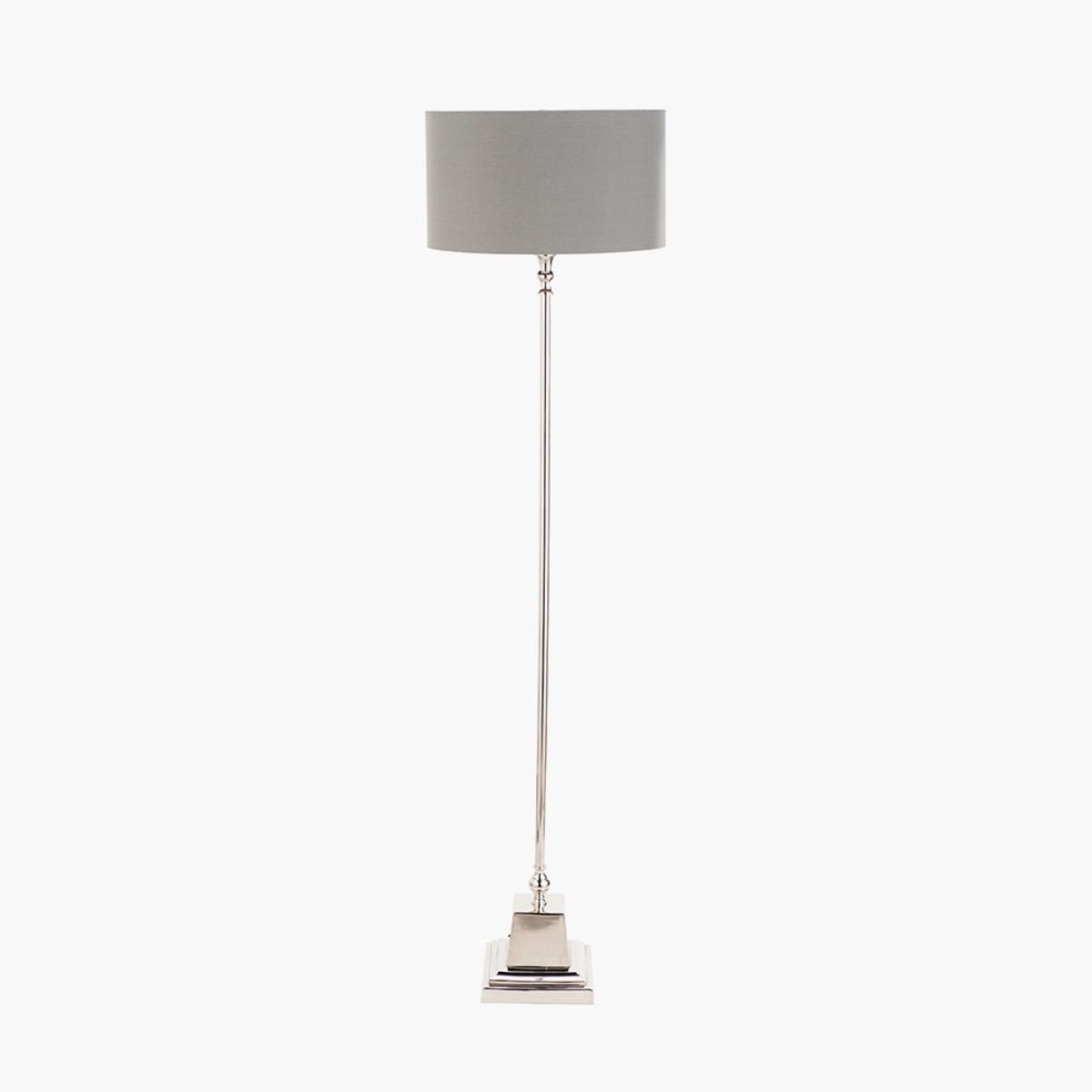 Pacific Lifestyle Claudius Nickel Metal Stick Floor Lamp Base