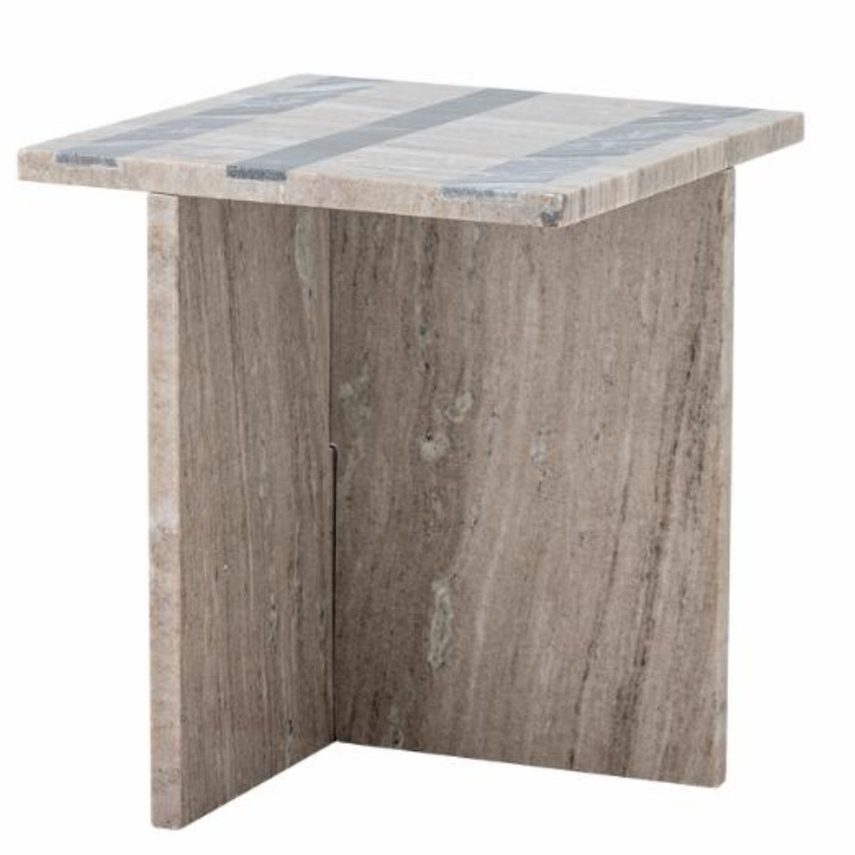 Bloomingville Clea Side Table - Brown Marble