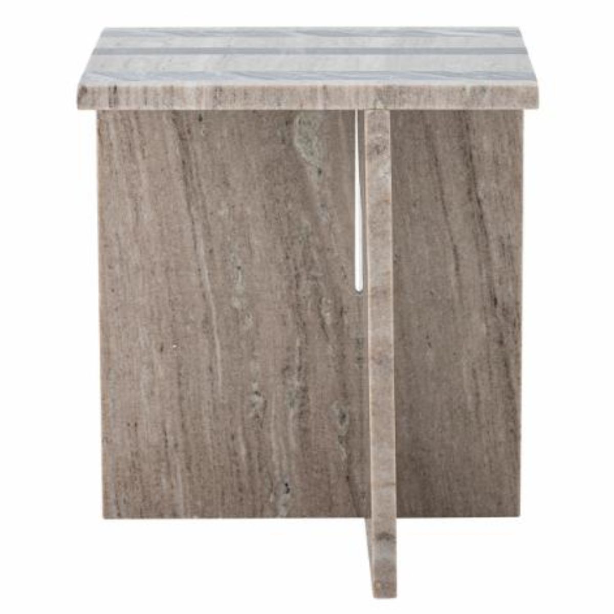 Bloomingville Clea Side Table - Brown Marble