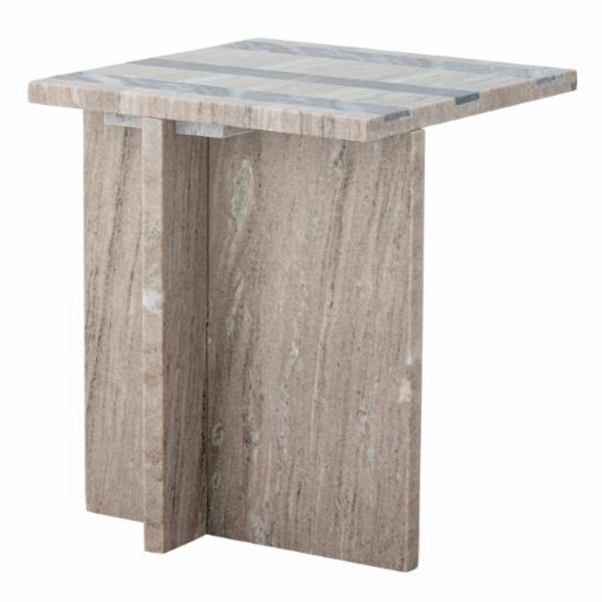 Bloomingville Clea Side Table - Brown Marble